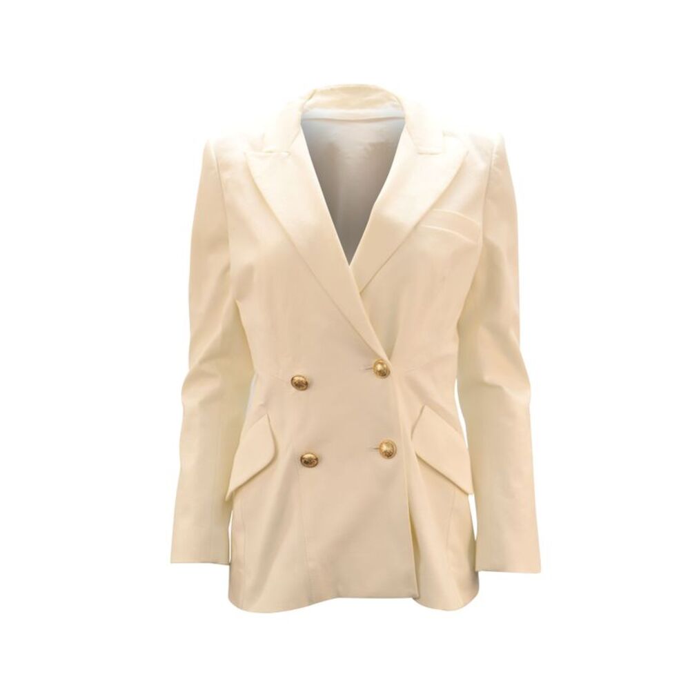 Derek Lam 10 Crosby Rodeo Blazer in White Cotton